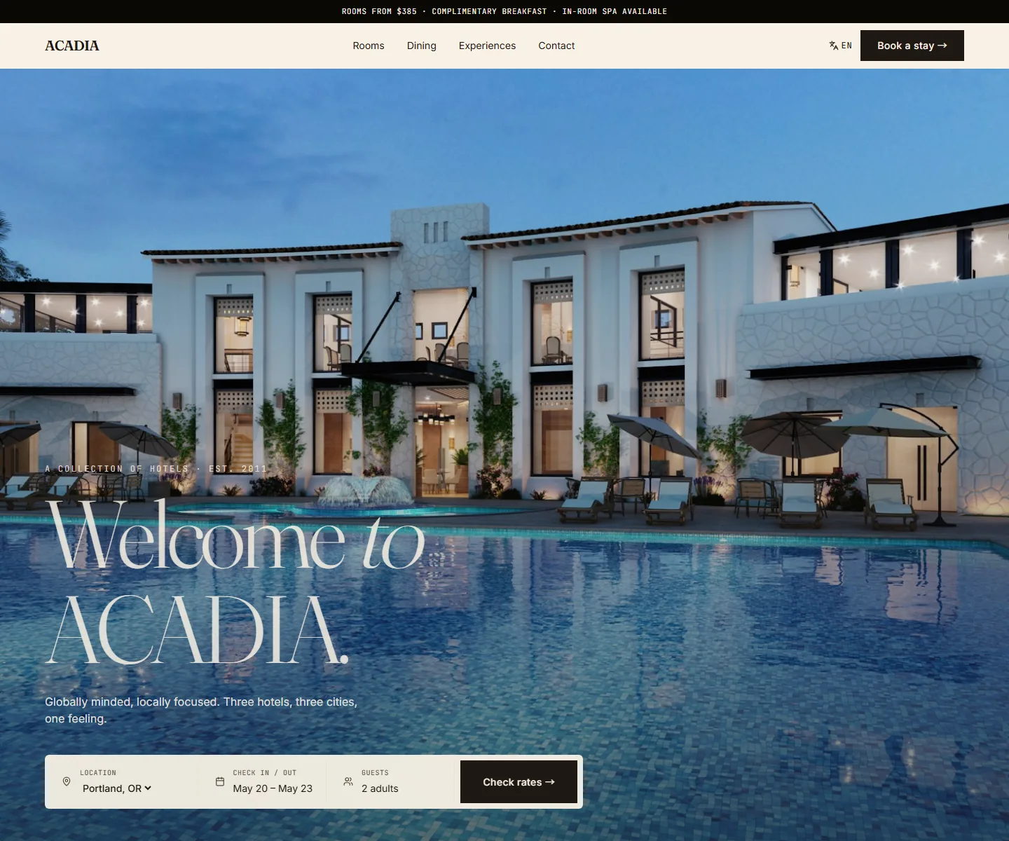 ACADIA — Hotel Collection