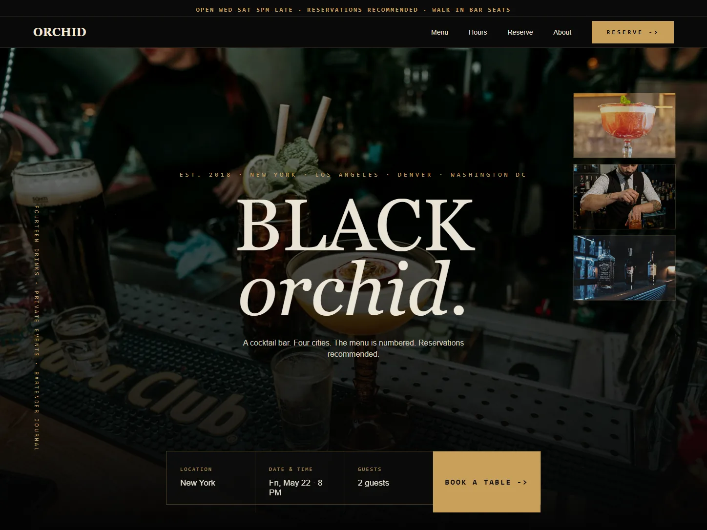 BLACK ORCHID — Cocktail Bar