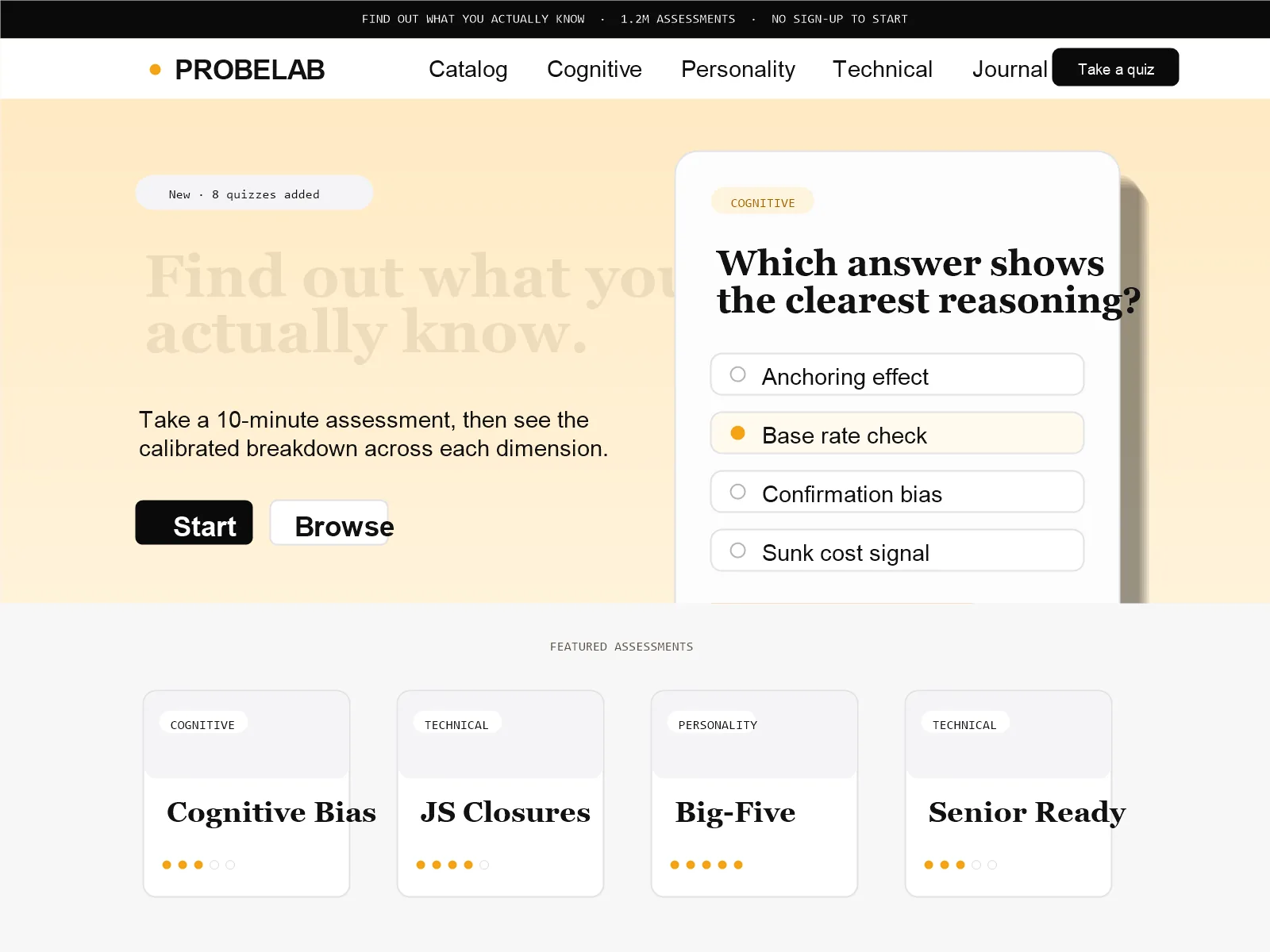 PROBELAB — Quiz / Assessment
