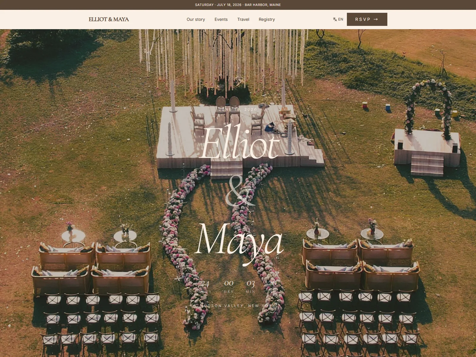 Elliot & Maya — Wedding Invite